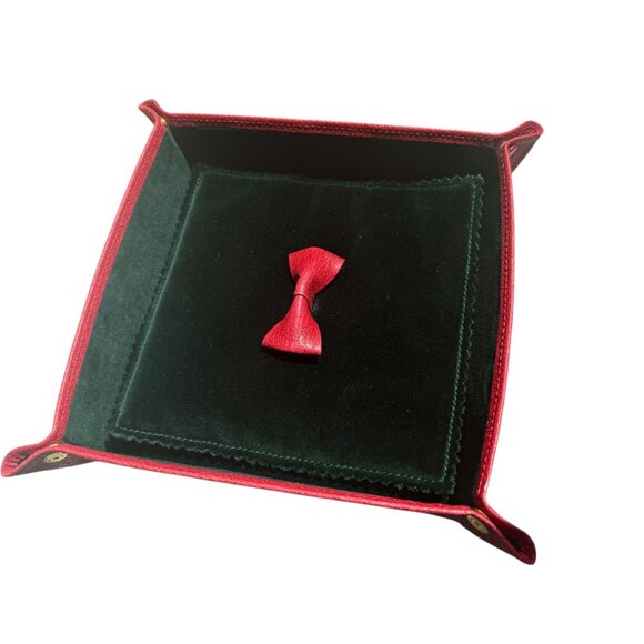 Vintage Gucci Leather & Velvet Valet Tray 70s, or 80s Authentic - Picture 4 of 11